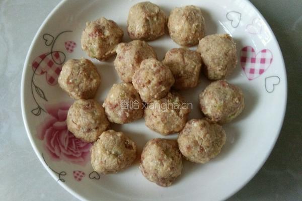 香酥花生渣肉丸的做法图解4