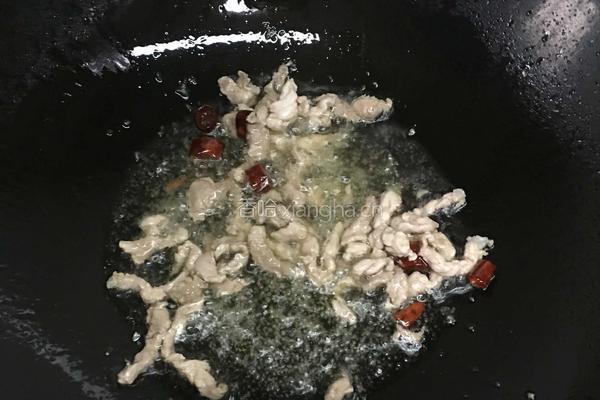 丝瓜 毛豆炒肉丝的做法图解3