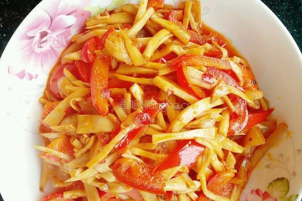 红椒杏鲍菇炒肉～的做法图解4