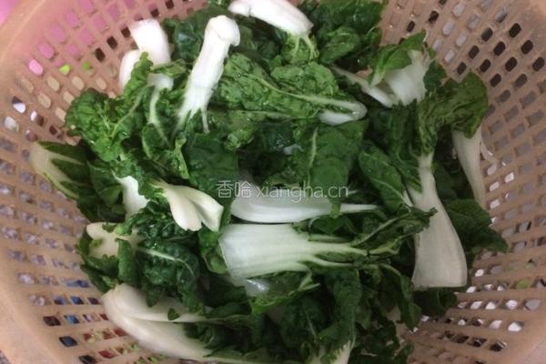 豆豉小白菜的做法图解3
