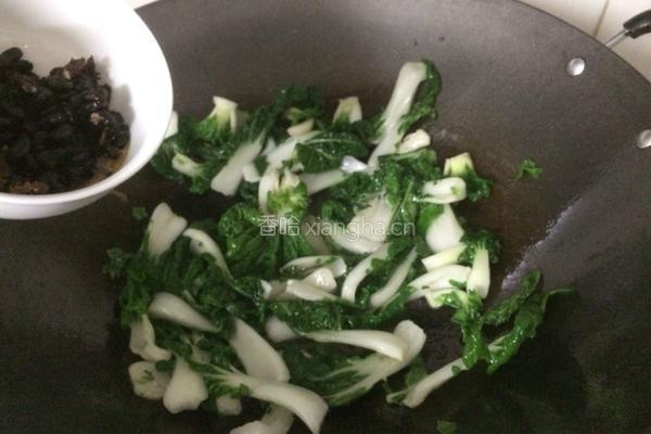 豆豉小白菜的做法图解6