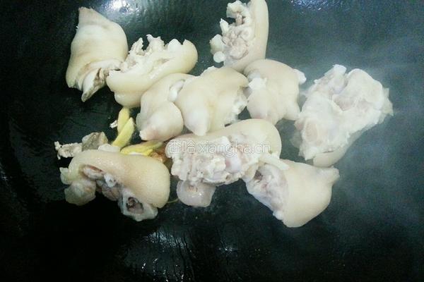 茶树菇烧猪蹄的做法图解4