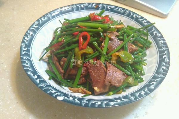 卤猪舌炒韭花