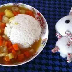 加虾仁的咖喱饭的做法[图]