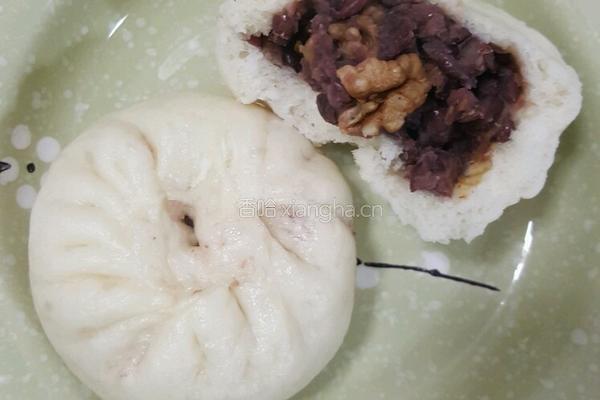 核桃红豆包的做法图解6