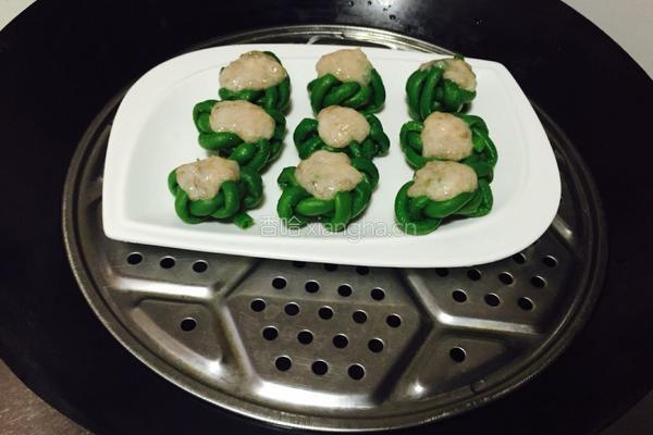 猪白肉虾滑酿豆角的做法图解8