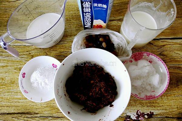 红豆奶油冰棍的做法图解1