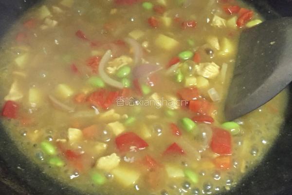 咖喱鸡肉焗饭的做法图解6