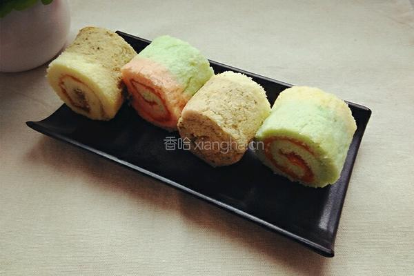彩色蛋糕卷