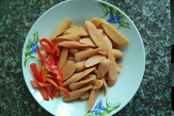 海鲜菇炒火腿的做法图解3
