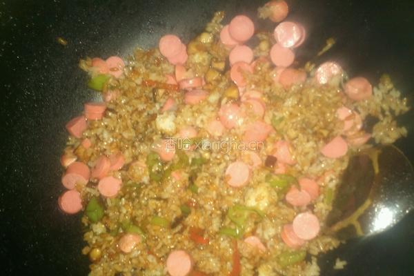 香菇炒饭的做法图解8
