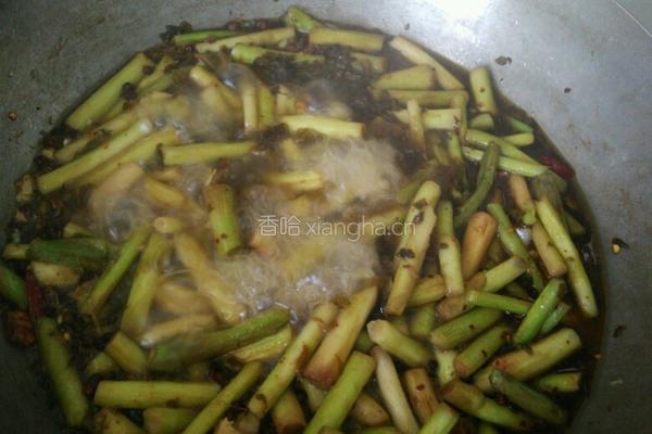 炒芋梗的做法图解4