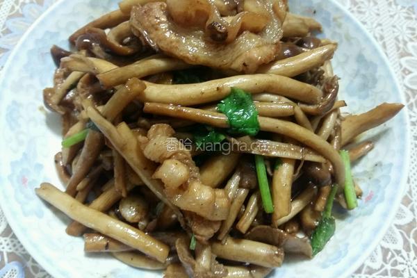 茶树菇炒五花肉的做法图解6