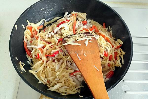 茭白炒肉丝的做法图解18