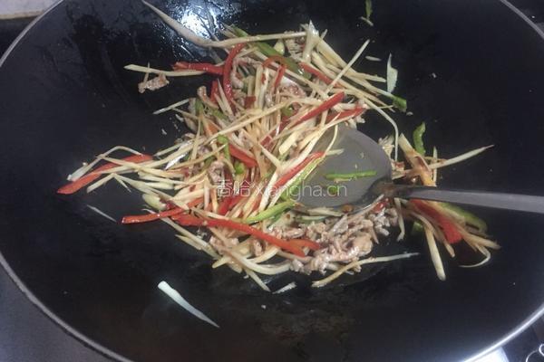 仔姜肉丝的做法图解4
