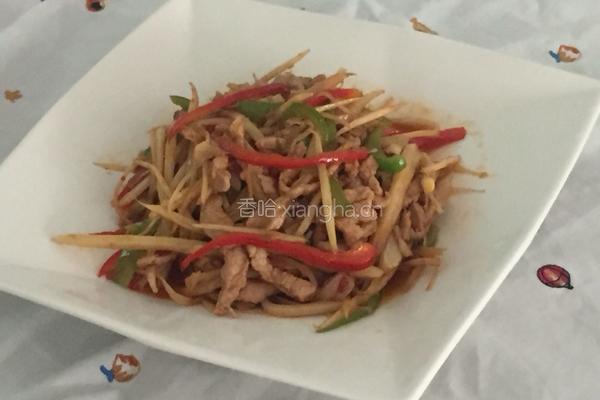仔姜肉丝的做法图解5