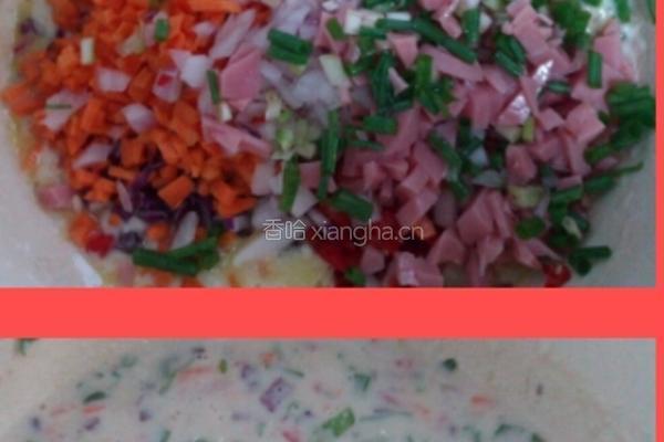 什锦蔬菜豆渣饼的做法图解7