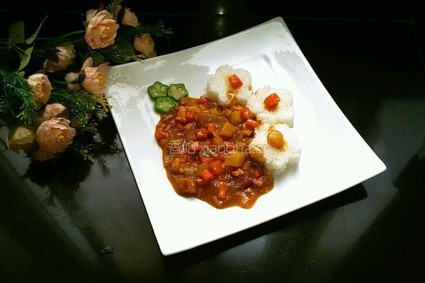 花样鸡肉咖喱饭的做法图解13