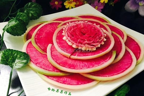 蜂蜜水沾心里美的做法图解12