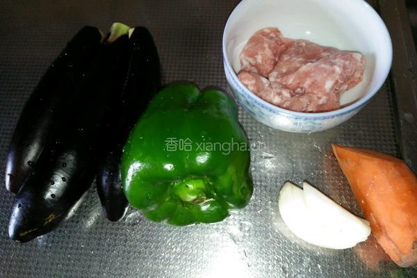 猪肉茄子打卤面的做法图解1