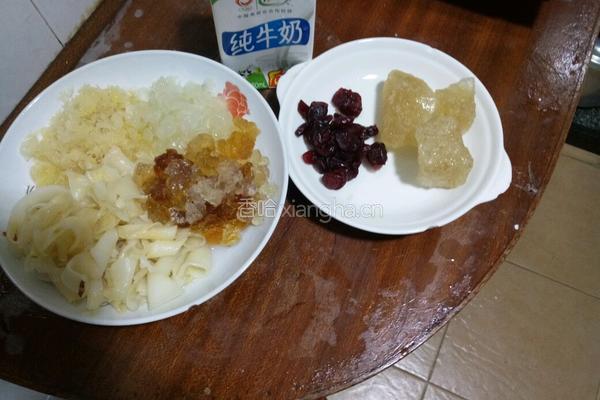 牛奶炖花胶的做法图解1