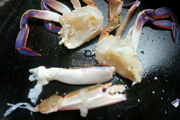姜葱炒蟹的做法图解6
