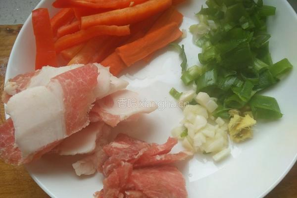 肉片辣炒油麦菜的做法图解2