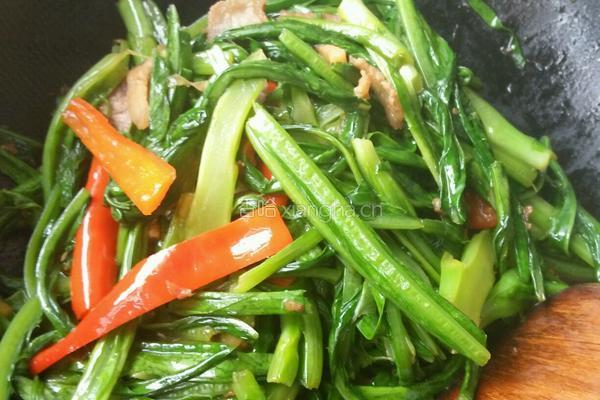 肉片辣炒油麦菜的做法图解9