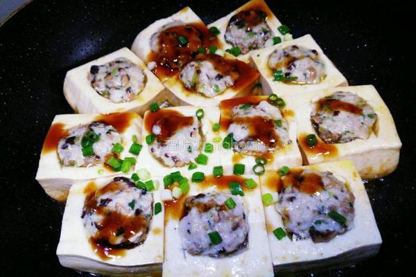 煎焖酿嫩豆腐的做法图解8