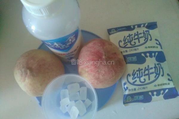 水蜜桃牛奶汁的做法图解1