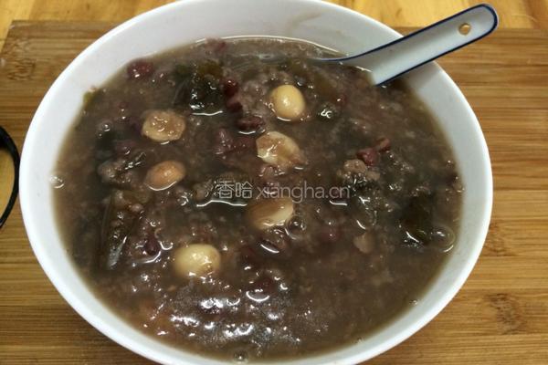 莲子红豆海带粥的做法图解8