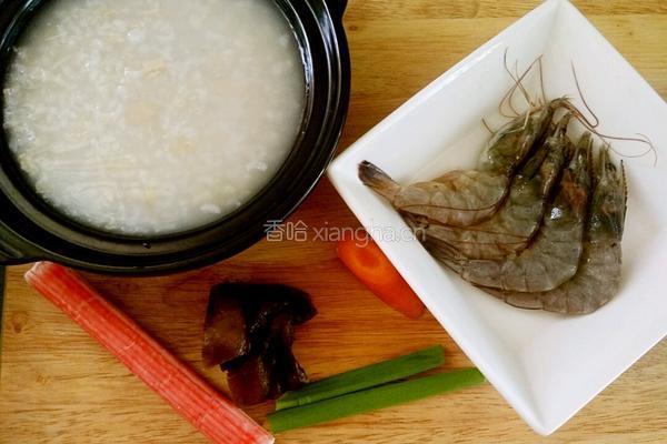 海鲜干贝燕麦粥的做法图解1