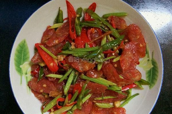 双椒腊肠的做法图解7