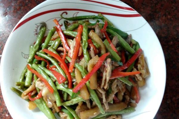 豆角茄子炒肉的做法图解8