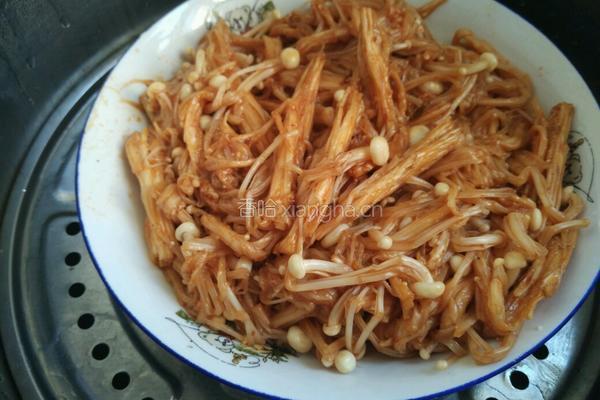 蒸金针菇的做法图解5