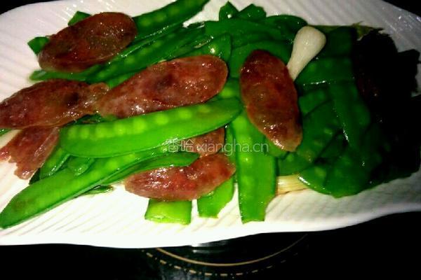 爆炒腊味荷兰豆的做法图解6