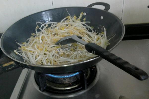 单炒绿豆芽的做法图解4