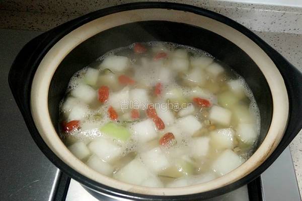冬瓜緑豆汤的做法图解4
