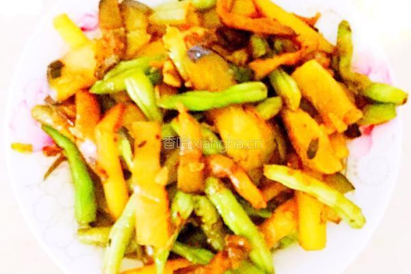 豆角烧茄子的做法图解4