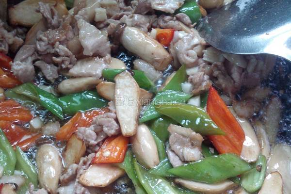 菇蕾炒肉的做法图解8