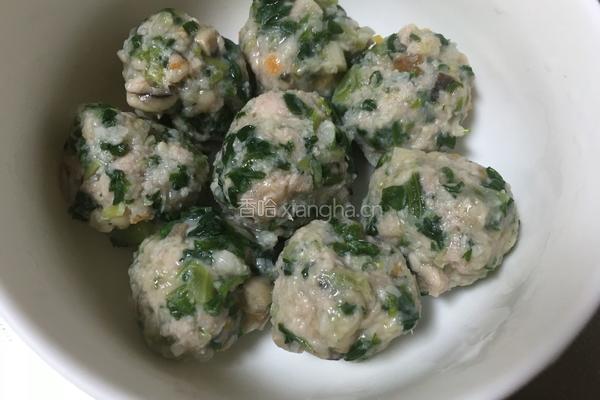 鸟巢窝(西芹肉圆)的做法图解3
