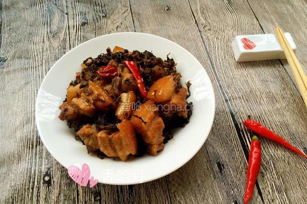 菜干烧五花肉的做法图解15
