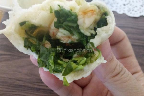 虾仁空心菜包子的做法图解17