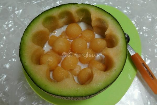 哈密瓜芋圆捞的做法图解6