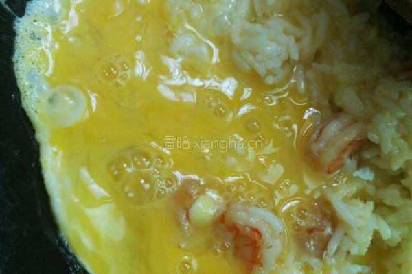 虾仁辣椒炒饭的做法图解6
