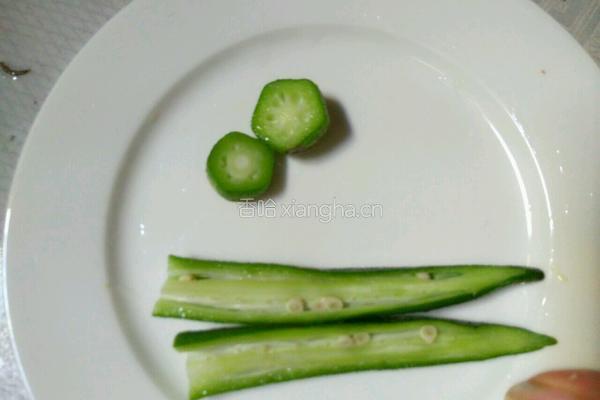 秋葵点芥辣的做法图解6