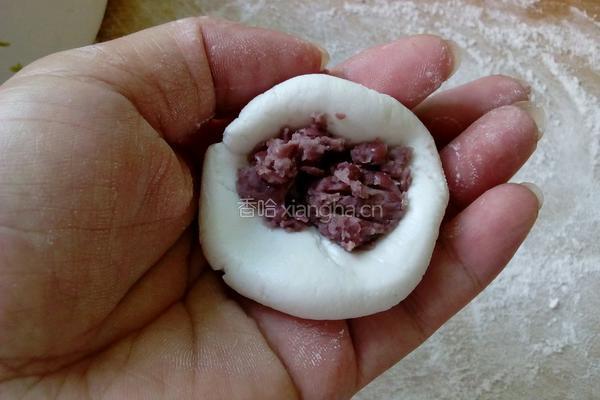 红豆馅糯米软饼的做法图解4
