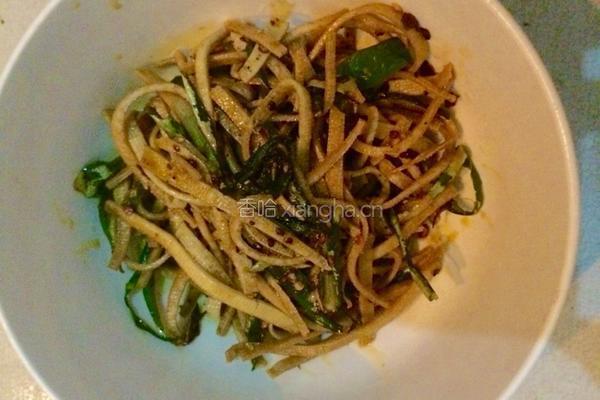 青椒炒豆皮的做法图解5