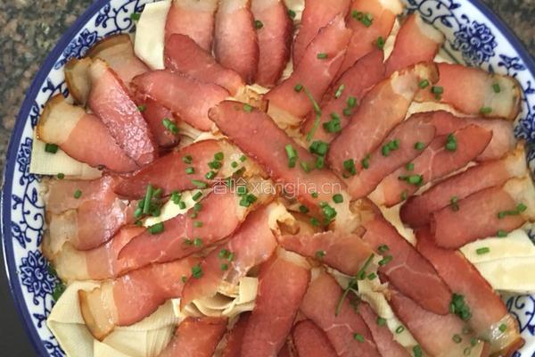 千张蒸腊肉的做法图解4
