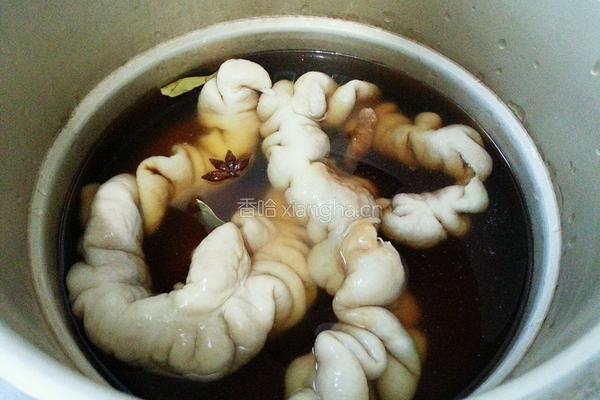 洋葱炒大肠的做法图解3